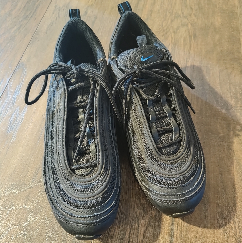 Nike Air Max 97 black and dark marina blue size 7.